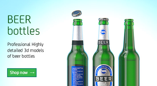 3D models of different Beer bottles for Download