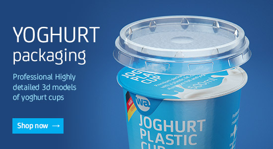 Yoghurt packaging 3D models for Download