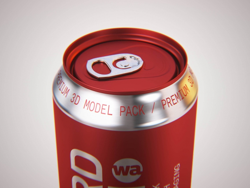 4 Shrink Film pack with Beer Can 500ml  v2 (WITHOUT WRINKLES) premium 3d packaging model pack