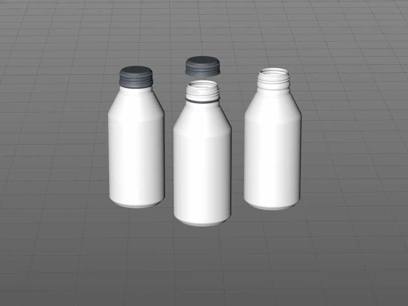 Alumi-tek (Alumitek) Aluminum Bottle packaging 3d model 12oz-355ml
