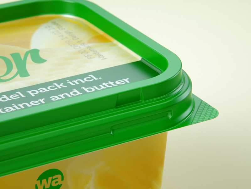 Butter Plastic Container Packagin 3D model pack 500g
