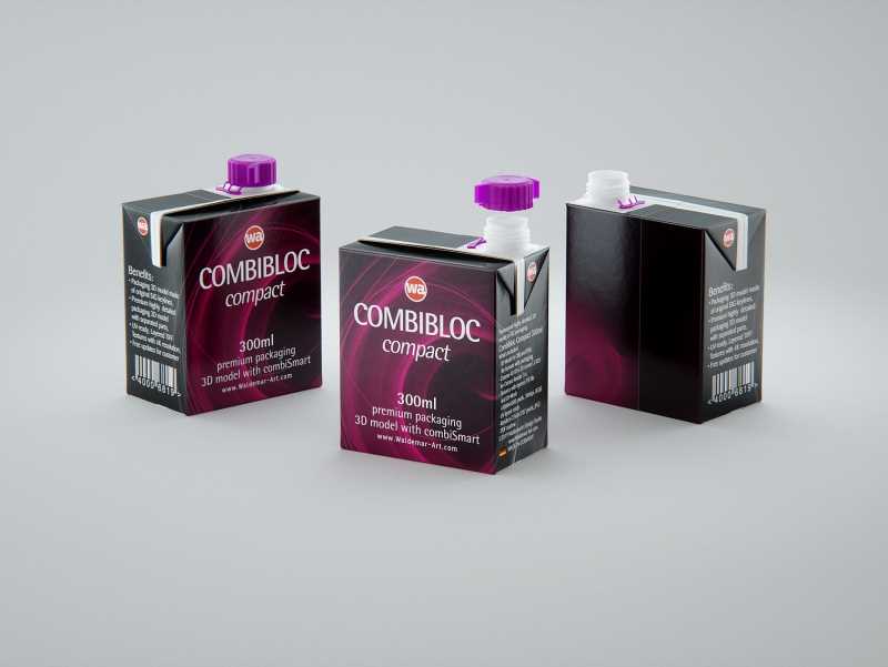 SIG combiBloc Compact 300ml with combiSmart closure packaging 3D model