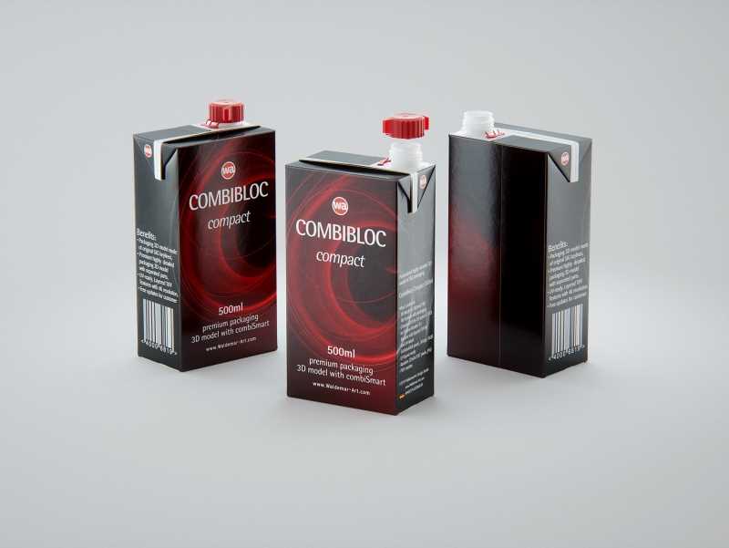 SIG combiBloc Compact 500ml with combiSmart closure packaging 3D model