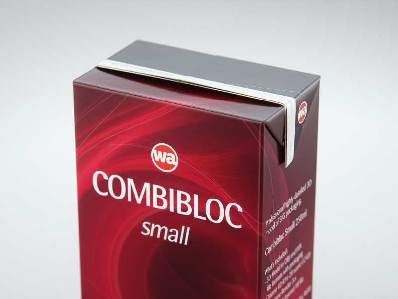 SIG CombiBloc Small 250ml with perforation and a straw hole packaging 3D model pak