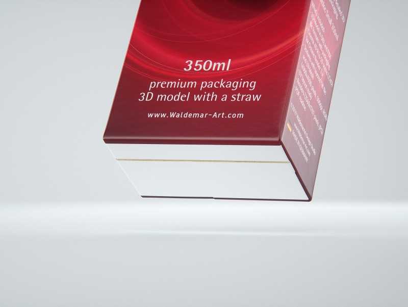 SIG CombiBloc Small 350ml with perforation and a straw hole packaging 3D model pak