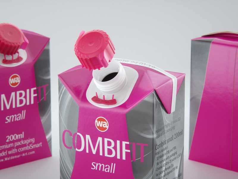 SIG combiFit Small 200ml with combiSmart closure packaging 3D model