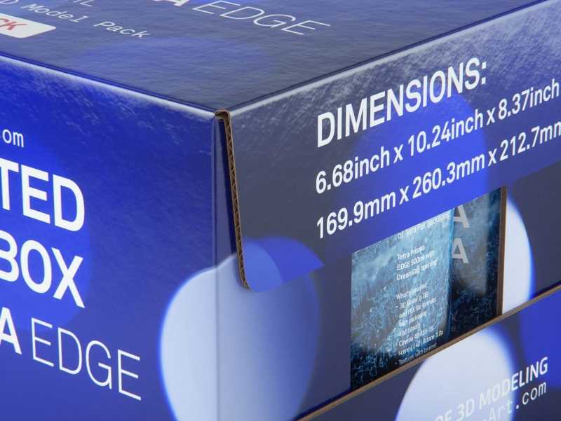 Corrugated Cardboard Box for x12 Tetra Prisma Square &amp; Edge 500ml packaging 3d model pak