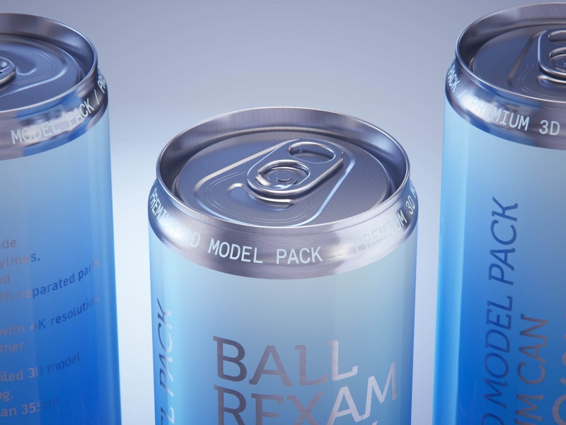 Ball/Rexam Metal Sleek Can 355ml Premium 3D model pack