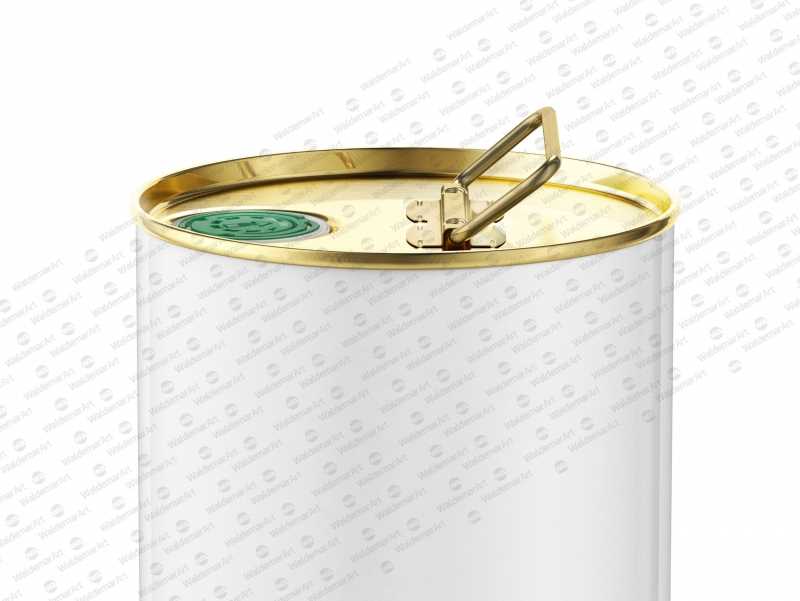 Packaging Mockup of an Olive oil Metal Tin Rounded Can 1.5Le with Closed Cap