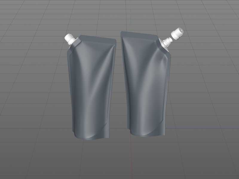 Plastic Stand-Up Pouch 500ml for hand wash packaging 3D model