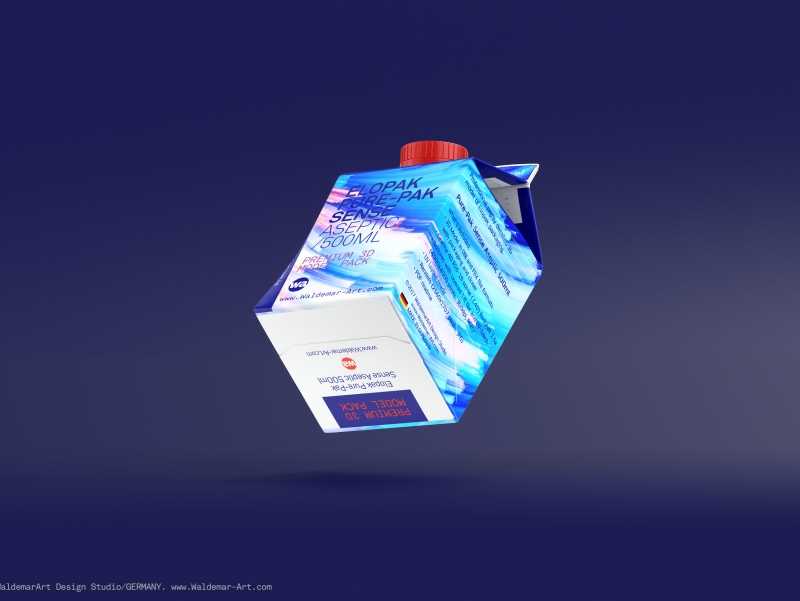 Elopak Pure-Pak Sense Aseptic 500ml Carton packaging 3D model