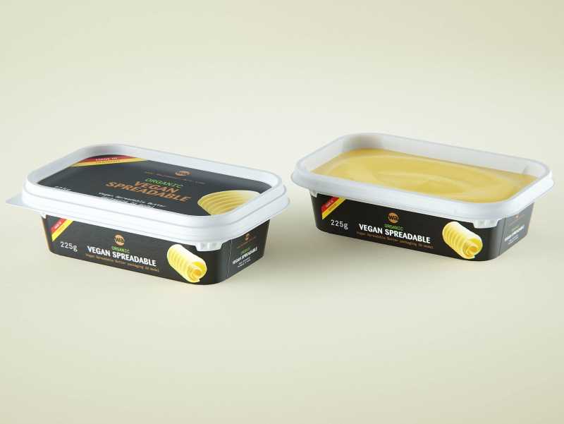 Vegan Spreadable Butter plastic container 225g packaging 3D model