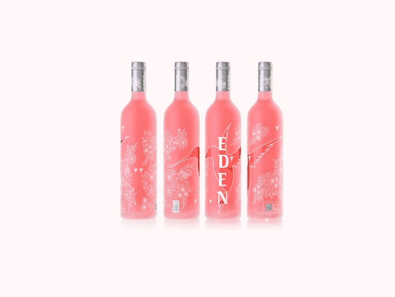 EDEN - packaging 3D visualization of the rose wine