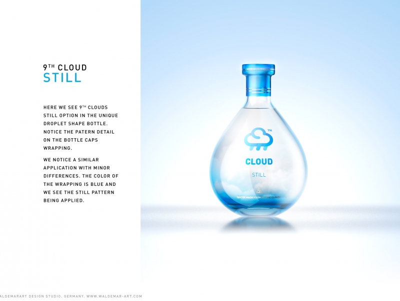 Ninth Cloud - Mineral water made from Alpine Clouds - Packaging Design