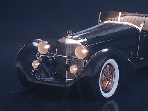 Mercedes-Benz Roadster 1930 3D visualization