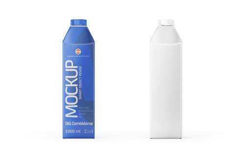 SIG Combidome 1000ml packaging Mock-up - Side view