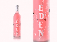 EDEN - packaging 3D visualization of the rose wine