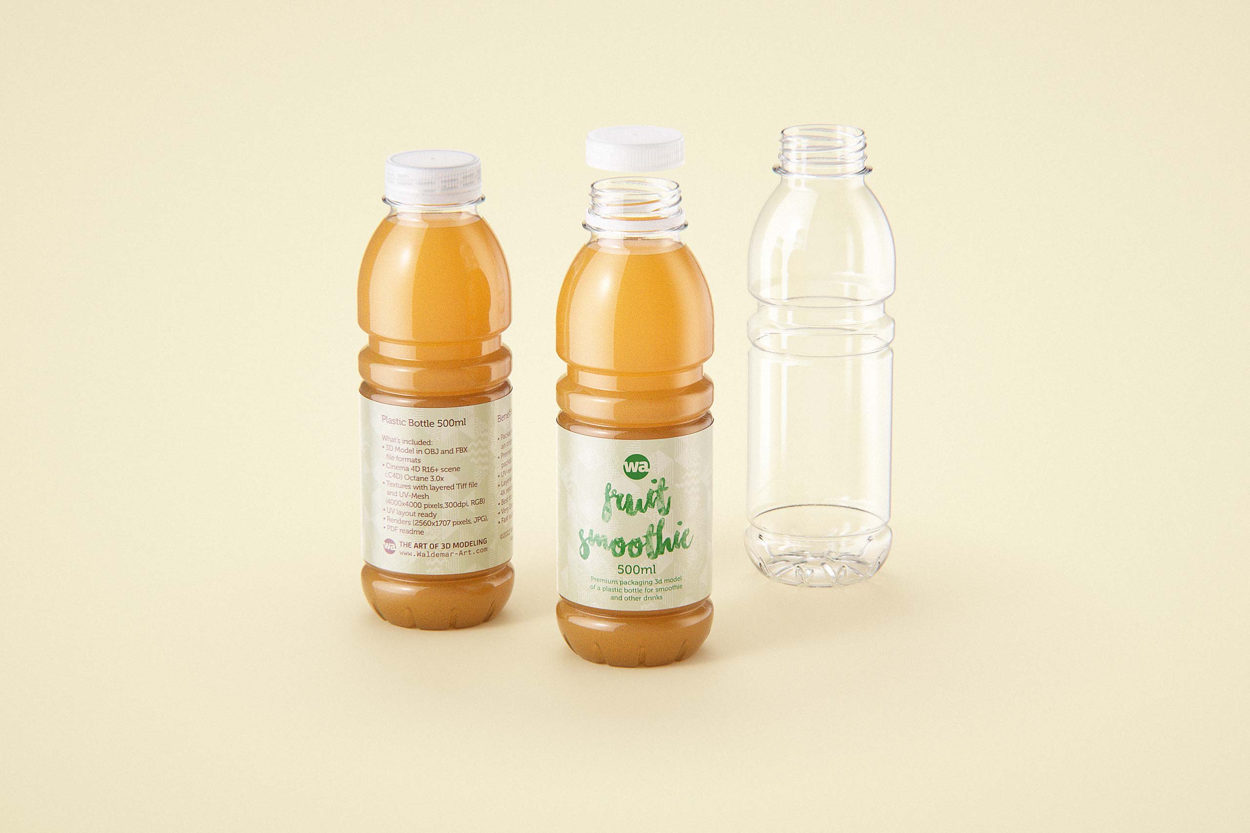 Beverage Bottles, Juice Bottles, Plastic Fruit Smoothie Bottles