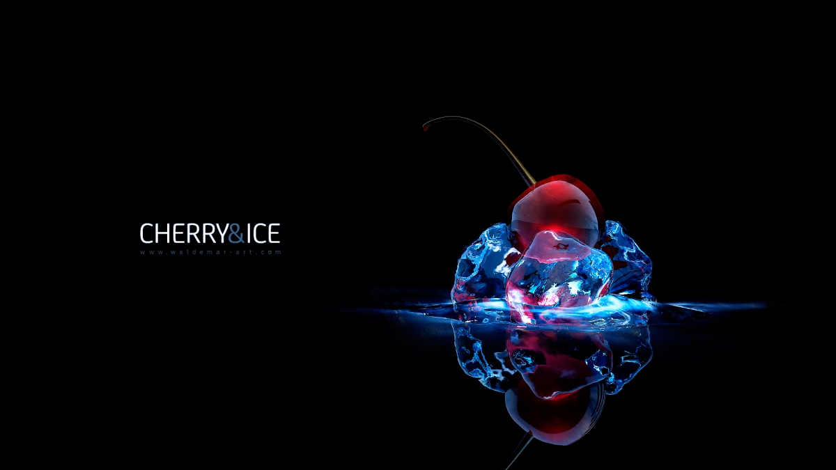 Cherry and Ice 3D Wallpaper