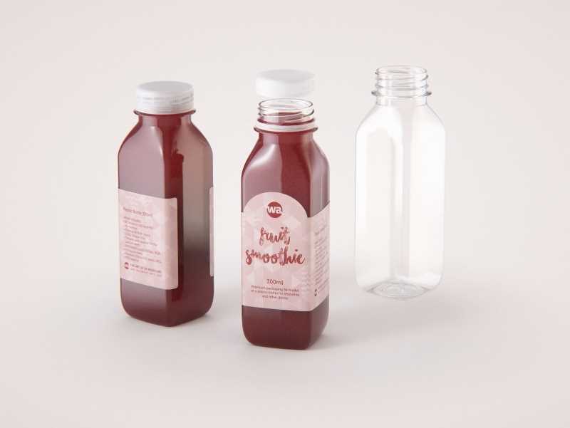 Smoothie Plastic Bottle 300ml packaging 3d model / WA Design Studio