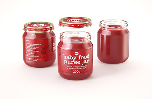 Muffin - 3d model of the glass jar for jams, jelly or other desserts