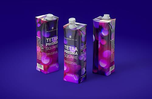 Tetra Rex 500ml carton packaging 3d model with TwistCap