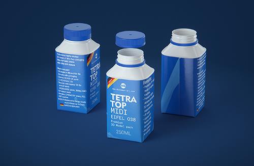 Tetra Pack Stello EDGE 1000ml with WingCap 30 packaging 3D model