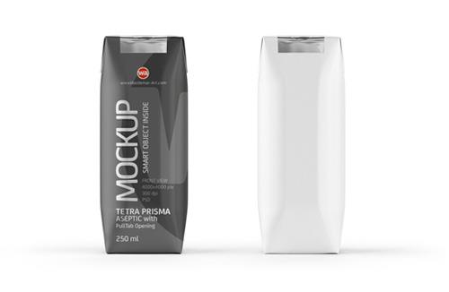 Packaging 3D model of Tetra Pack Top Midi 330ml with Huron