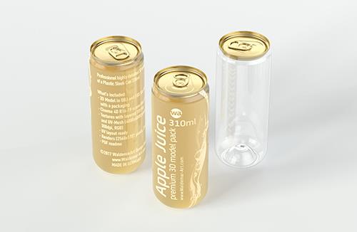 Ball/Rexam Fusion metal bottle 330ml premium 3d model with ROPP and Crown closures