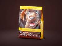 Premium 3D model of a 1kg/900g plastic bag of pet food packaging